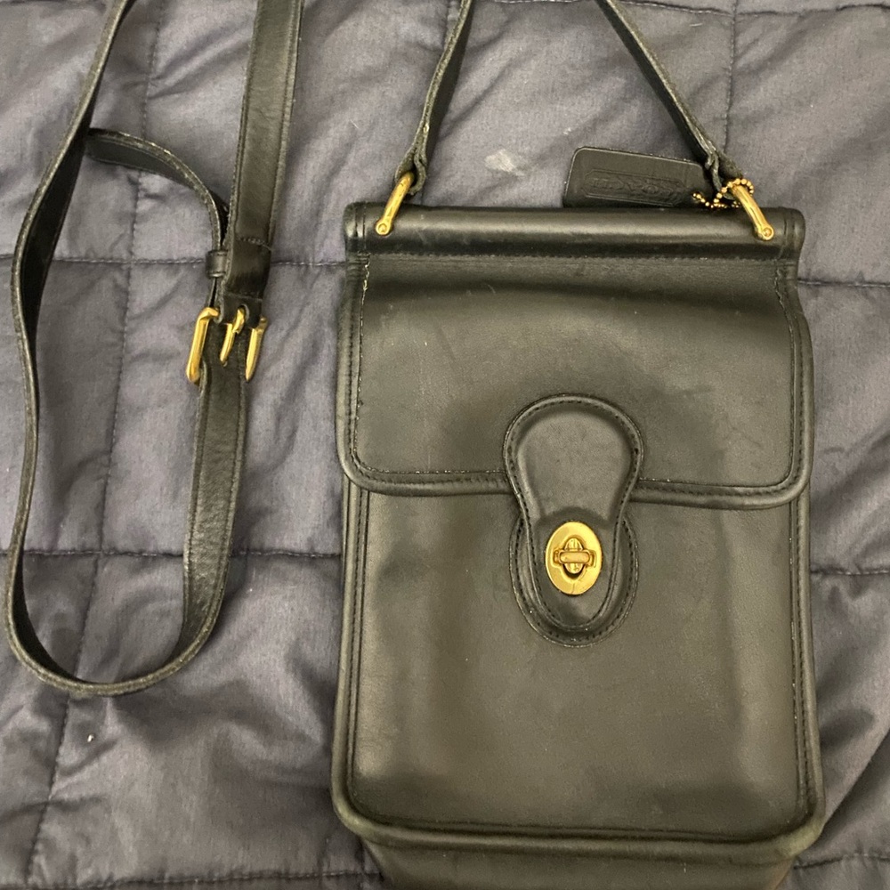Vintage black crossbody coach purse